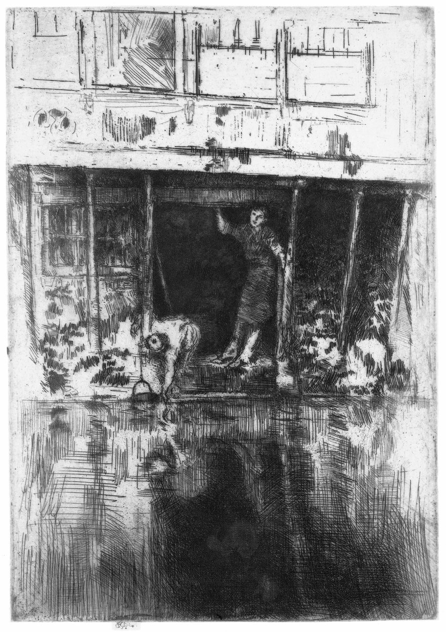 Ház a csatorna Amszterdamban Pierrot alkotó: James Abbott McNeill Whistler