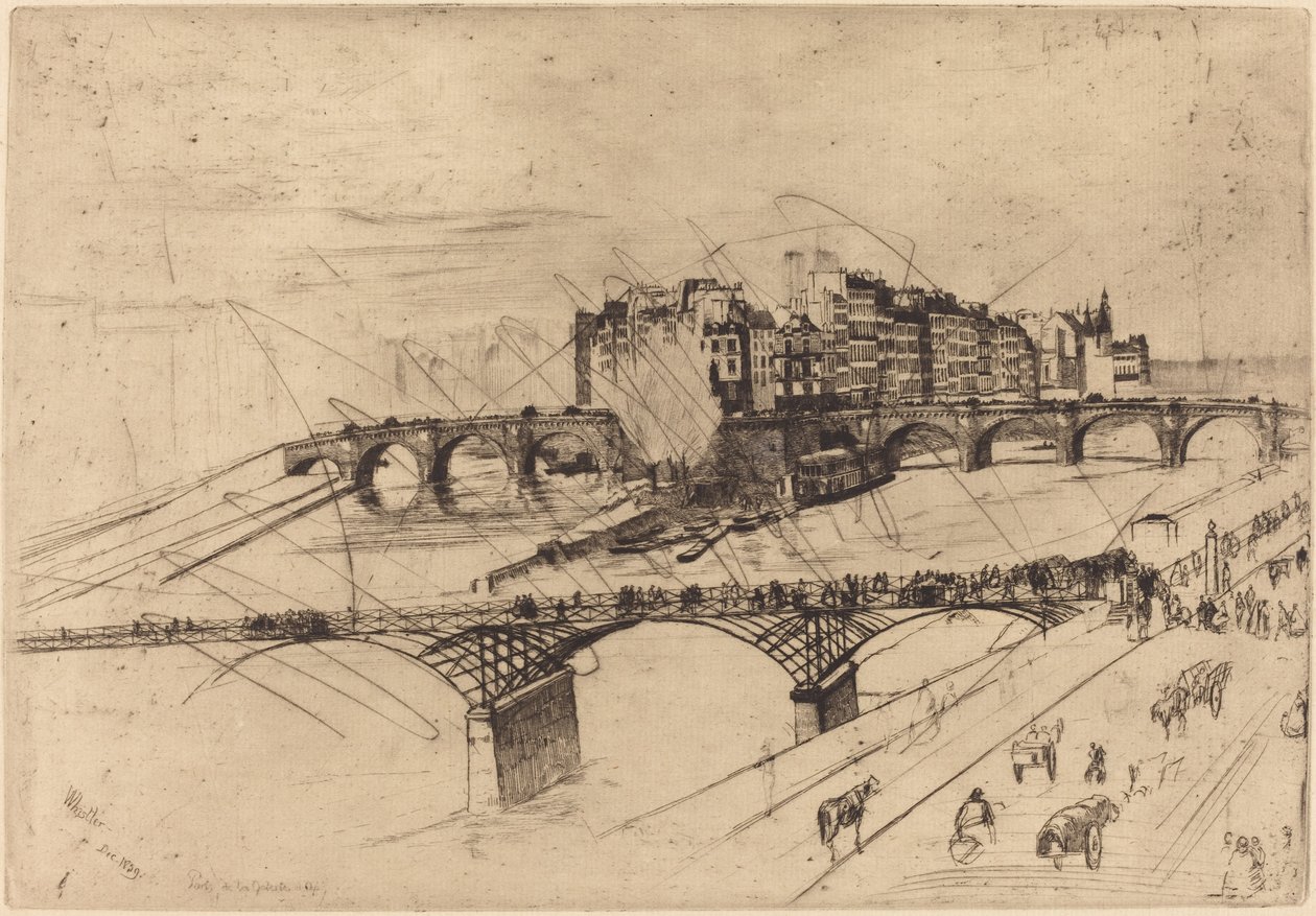 Isle of the City, Párizs, 1859. alkotó: James Abbott McNeill Whistler