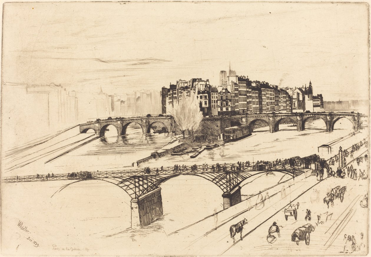 Isle of the City, Párizs, 1859. alkotó: James Abbott McNeill Whistler