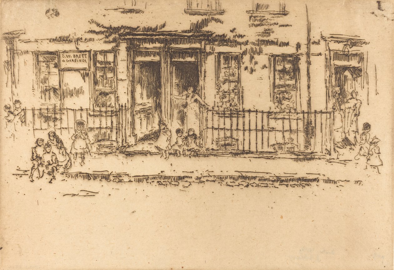 Justice Walk – Chelsea, c. 18861888. alkotó: James Abbott McNeill Whistler