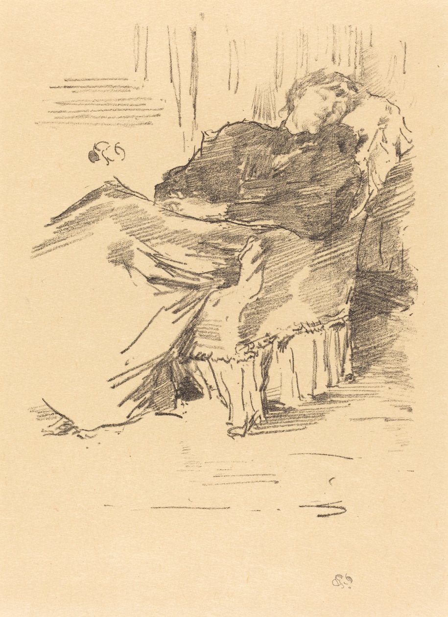 A gyönyörű alvó hölgy, 1894. alkotó: James Abbott McNeill Whistler