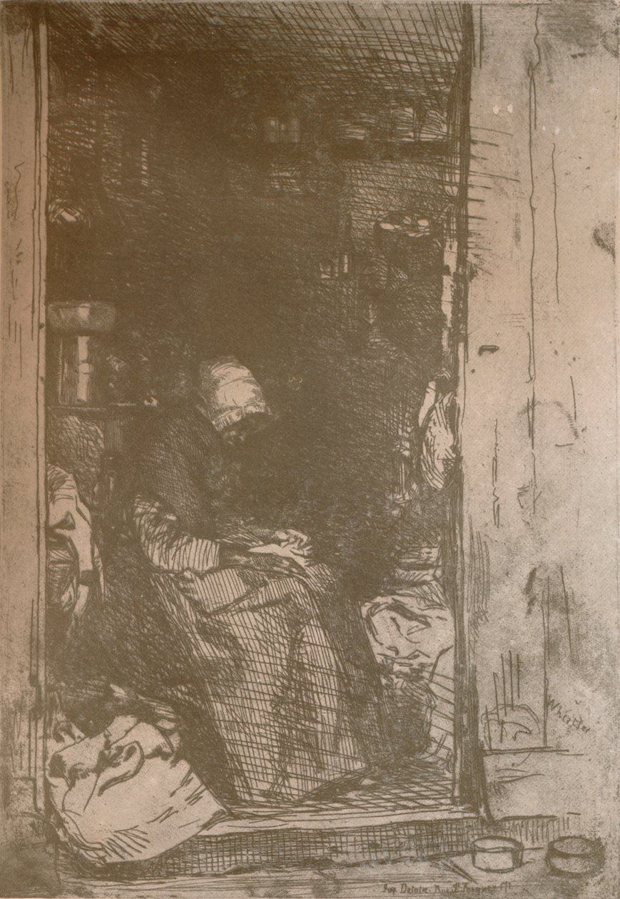 A rongyos öregasszony, 1858, 1904 alkotó: James Abbott McNeill Whistler