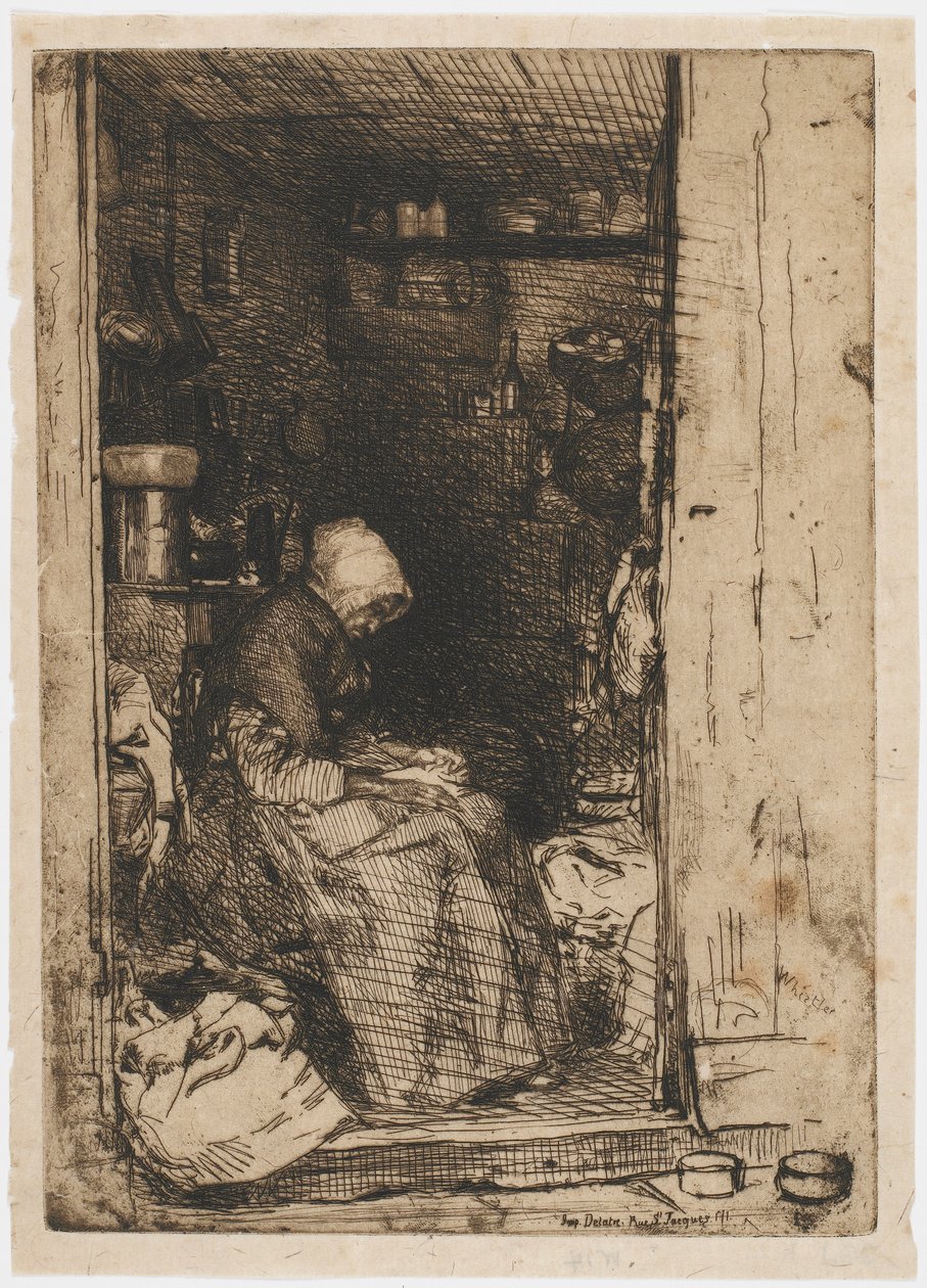 A rongyos öregasszony, 1858. alkotó: James Abbott McNeill Whistler