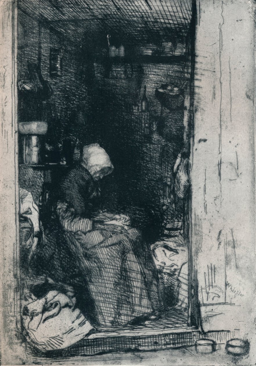 A rongyos öregasszony, 1858 1903-1904 alkotó: James Abbott McNeill Whistler
