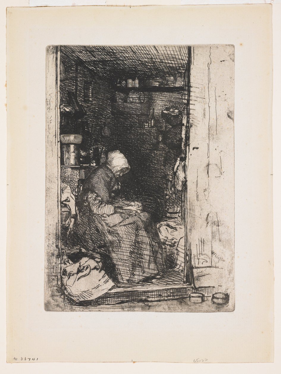 A rongyos öregasszony a Tizenkét rézkarc a természet után című sorozatból alkotó: James Abbott McNeill Whistler