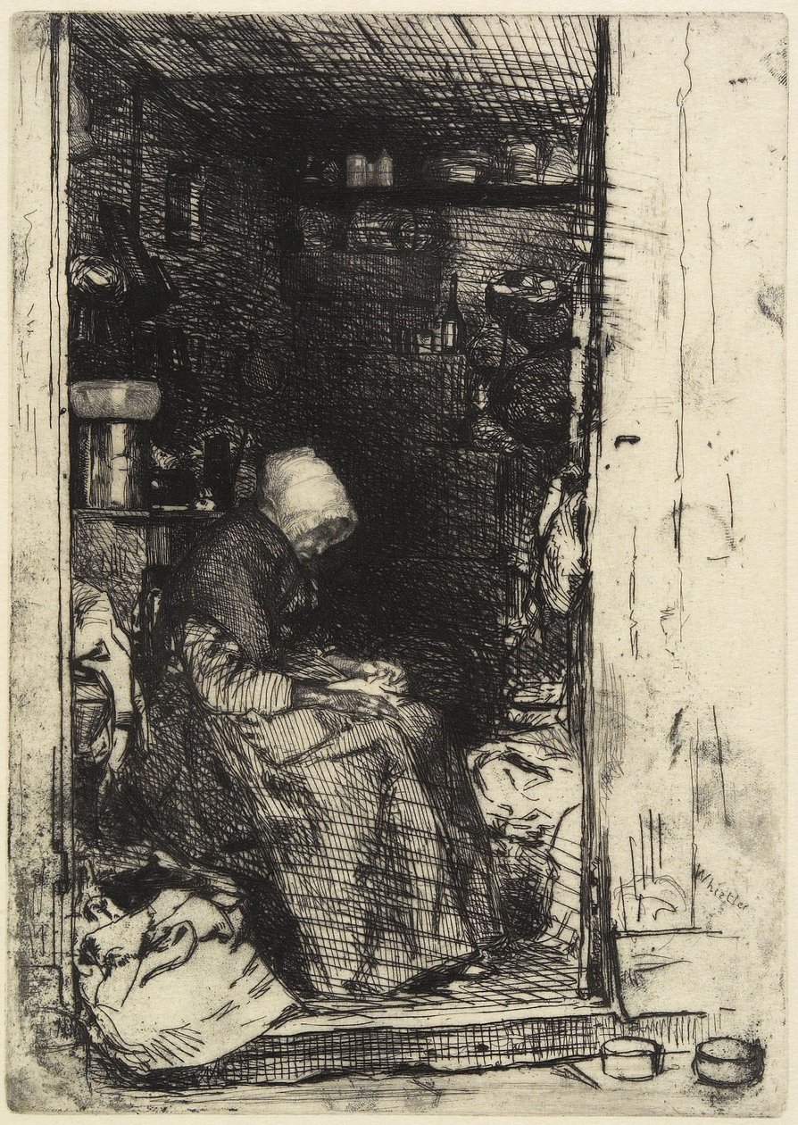 La Vieille aux Loques a "Tizenkét rézkarc a természetből" című filmből alkotó: James Abbott McNeill Whistler