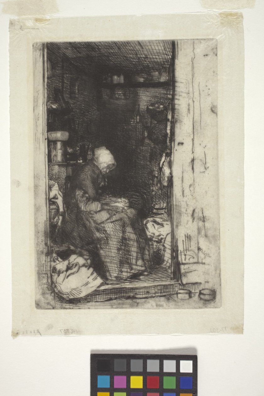 La Vielle Aux Loques (rézkarc) alkotó: James Abbott McNeill Whistler