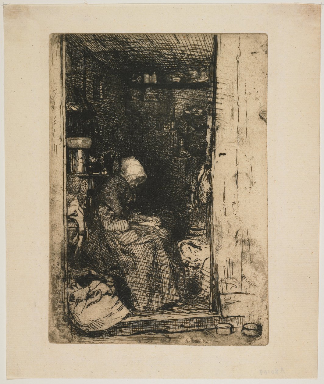 La Vielle aux Loques a Tizenkét rézkarc a természet után című sorozatból alkotó: James Abbott McNeill Whistler