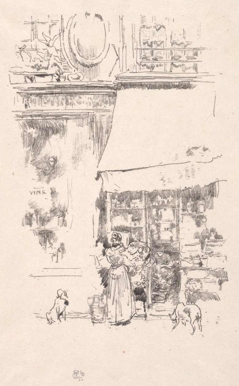 A gyümölcsárus a Rue de Grenelle-ben, 1874. alkotó: James Abbott McNeill Whistler