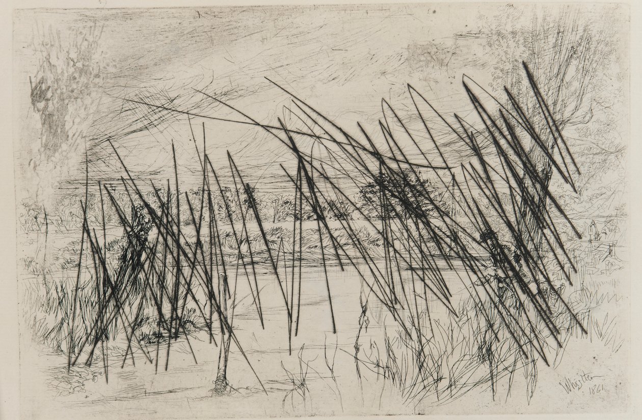 Táj egy halászsal, 1861. alkotó: James Abbott McNeill Whistler