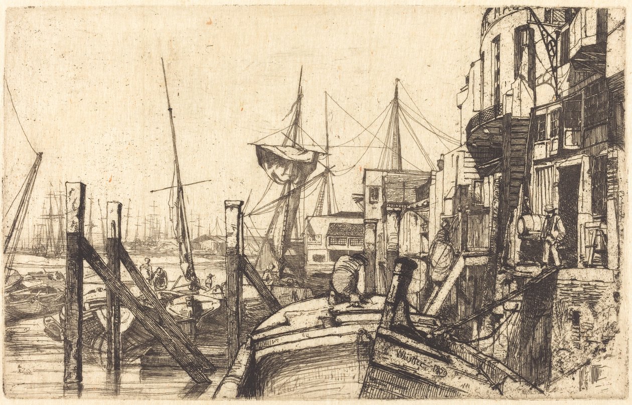 Limehouse, 1859. alkotó: James Abbott McNeill Whistler