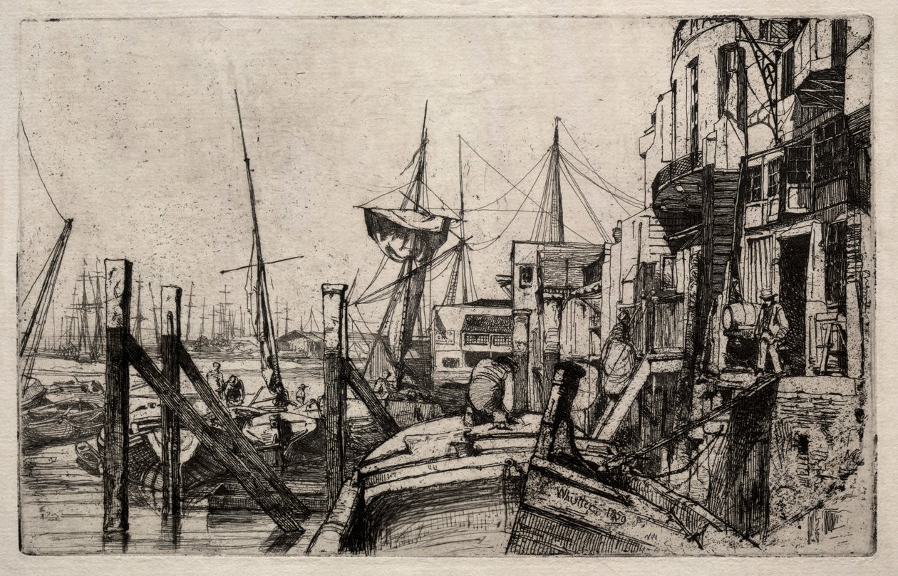 Limehouse, 1859. alkotó: James Abbott McNeill Whistler
