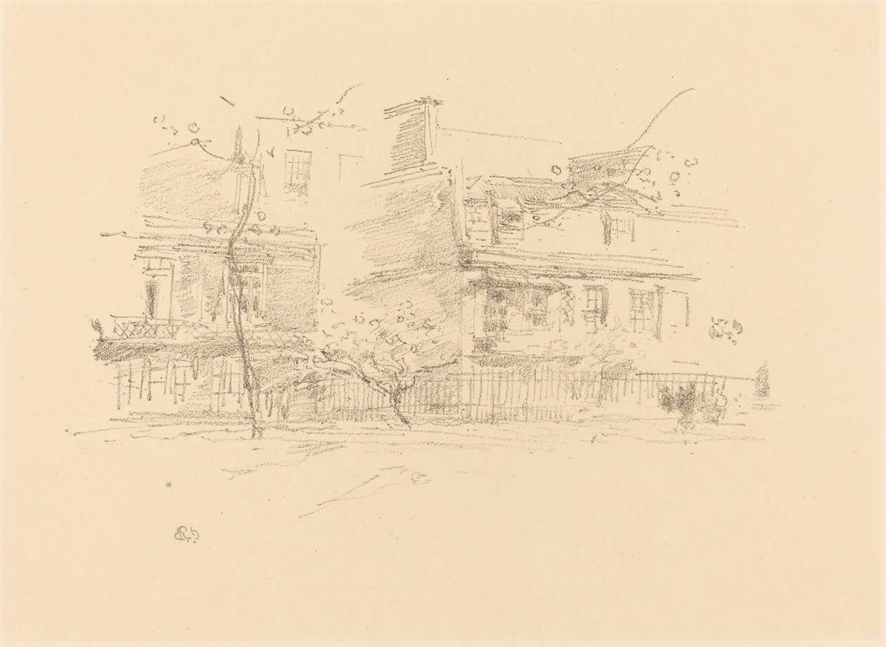 Lindsay Row, Chelsea, 1888. alkotó: James Abbott McNeill Whistler
