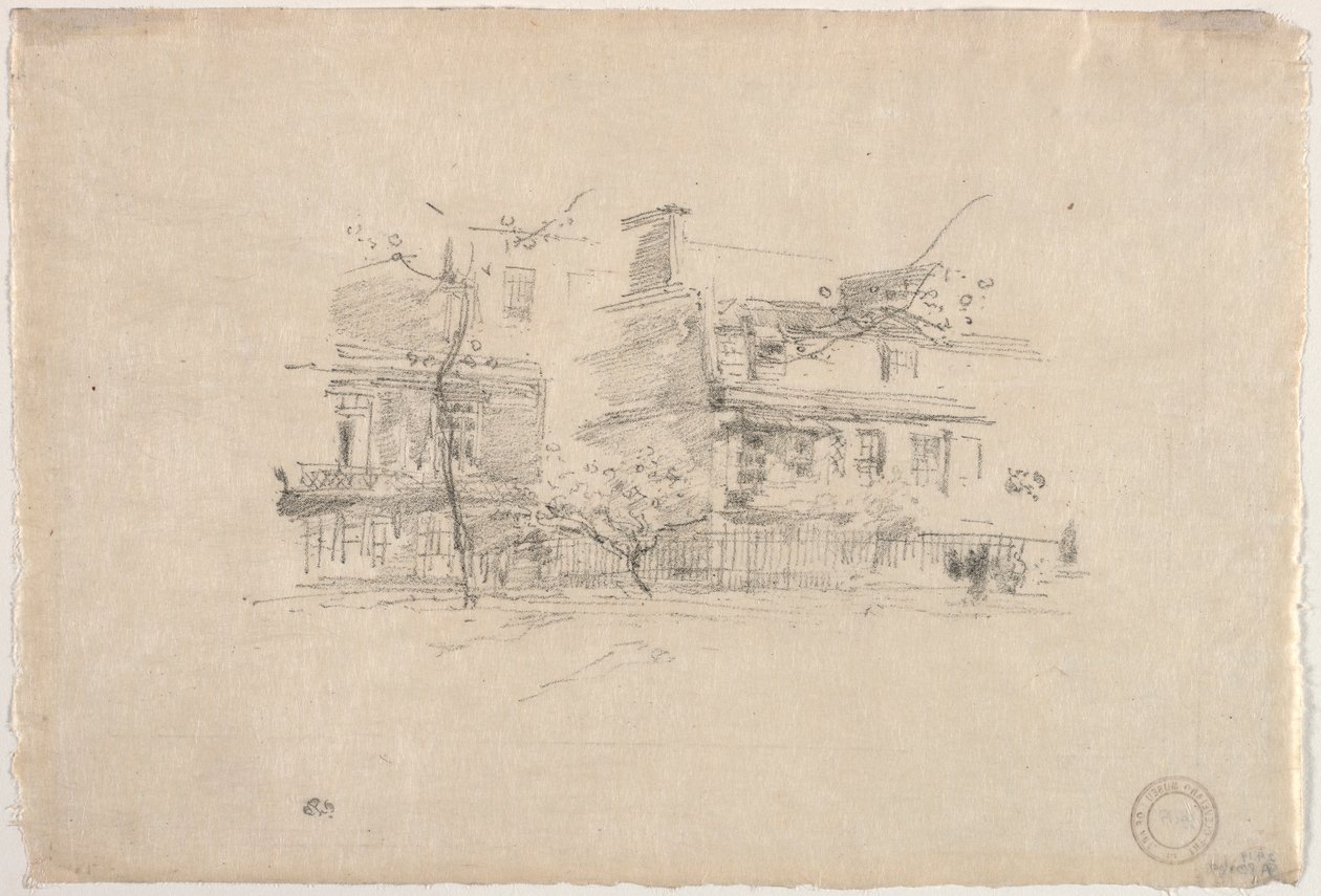 Lindsay Row, Chelsea, 1888. alkotó: James Abbott McNeill Whistler