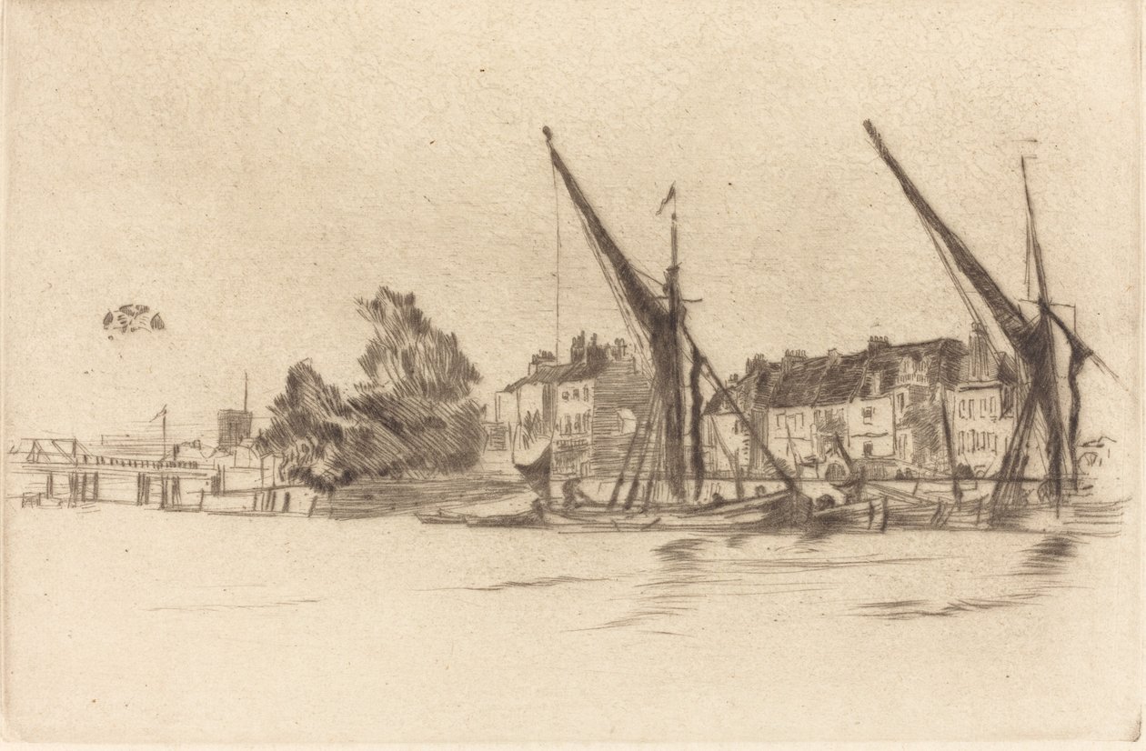 Lindsey Houses, 1877. alkotó: James Abbott McNeill Whistler