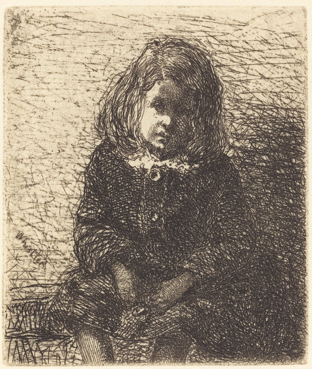Kis Artúr, c. 18571858. alkotó: James Abbott McNeill Whistler