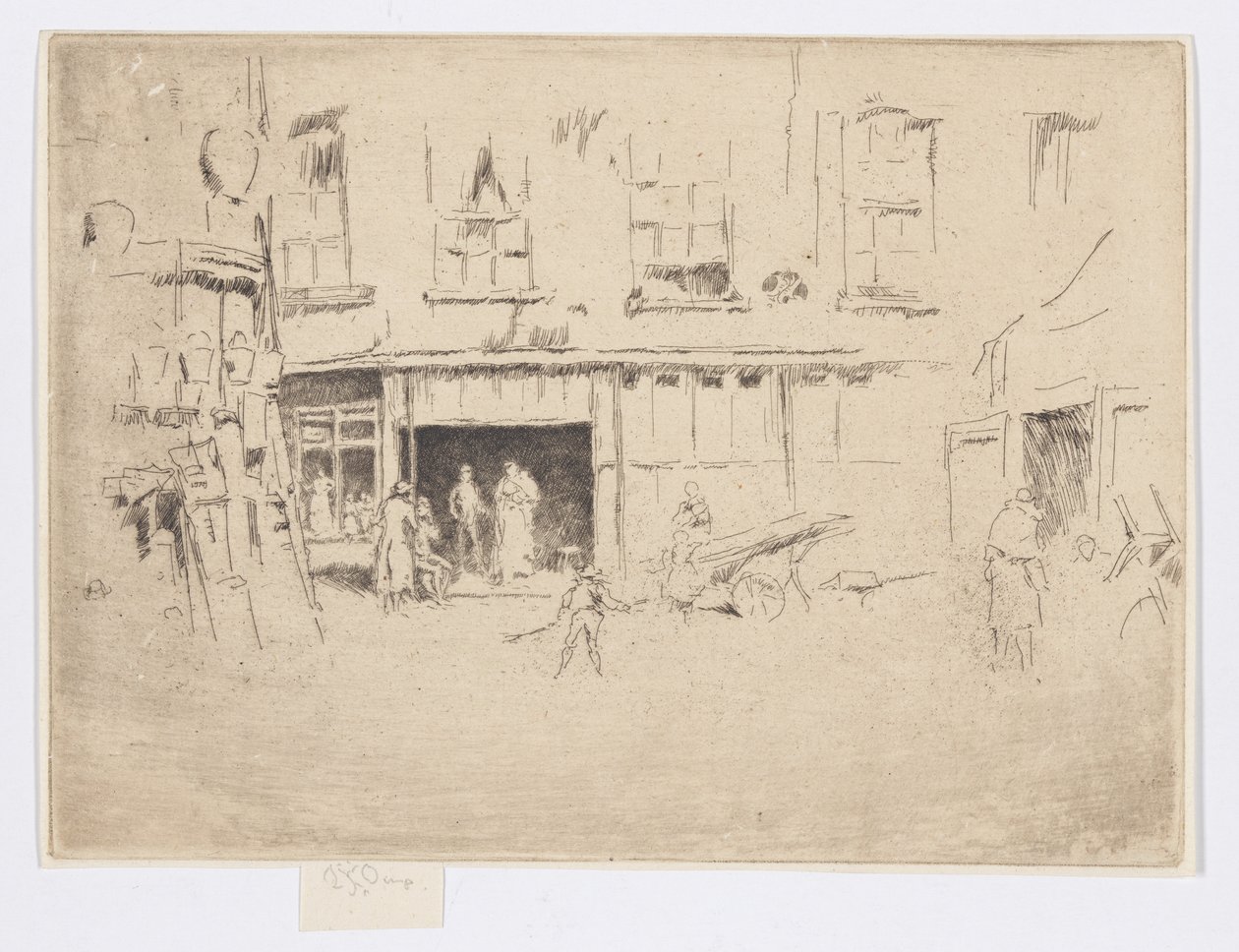 Kis udvar, 1880-81 körül (metszet; tus, papír) alkotó: James Abbott McNeill Whistler