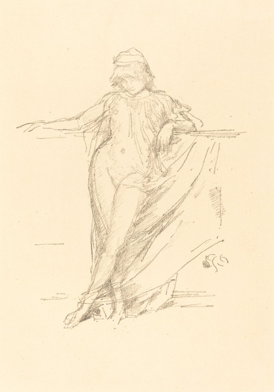 Kis terített figura, dőlve, 1893. alkotó: James Abbott McNeill Whistler