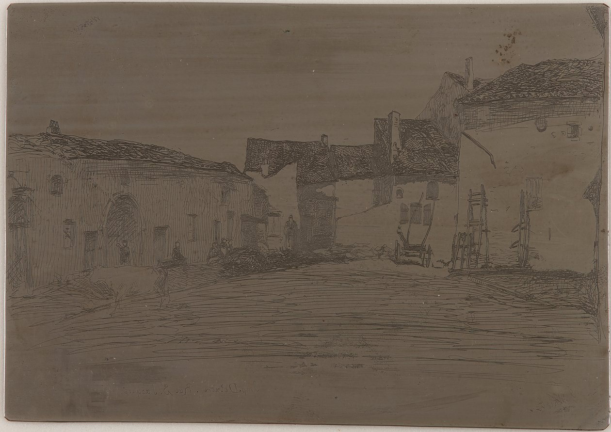 Liverdun. A tizenkét rézkarc egyike a természetből, 1858. alkotó: James Abbott McNeill Whistler