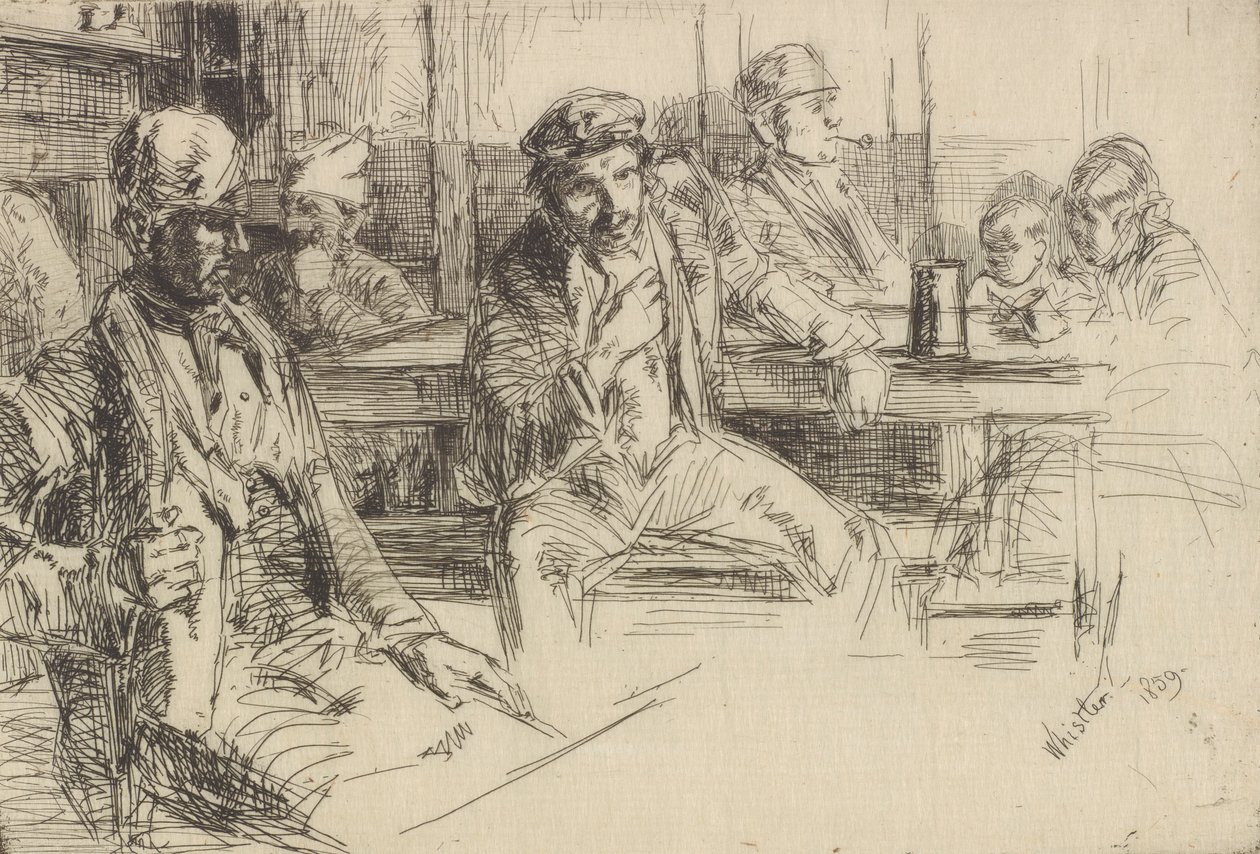Longshore men, 1859. alkotó: James Abbott McNeill Whistler