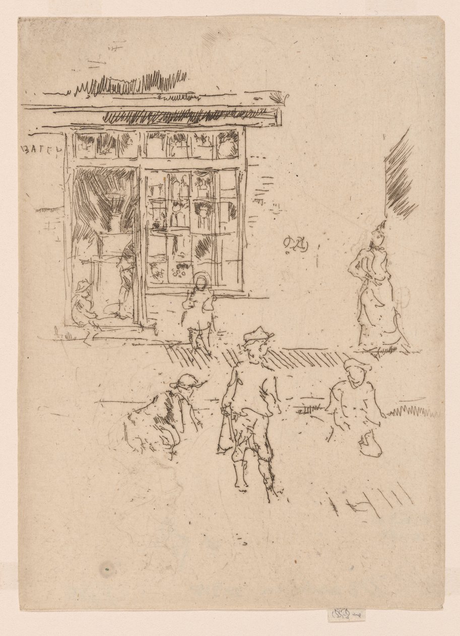Márványok, 1886-88 körül (metszet; tus, papír) alkotó: James Abbott McNeill Whistler