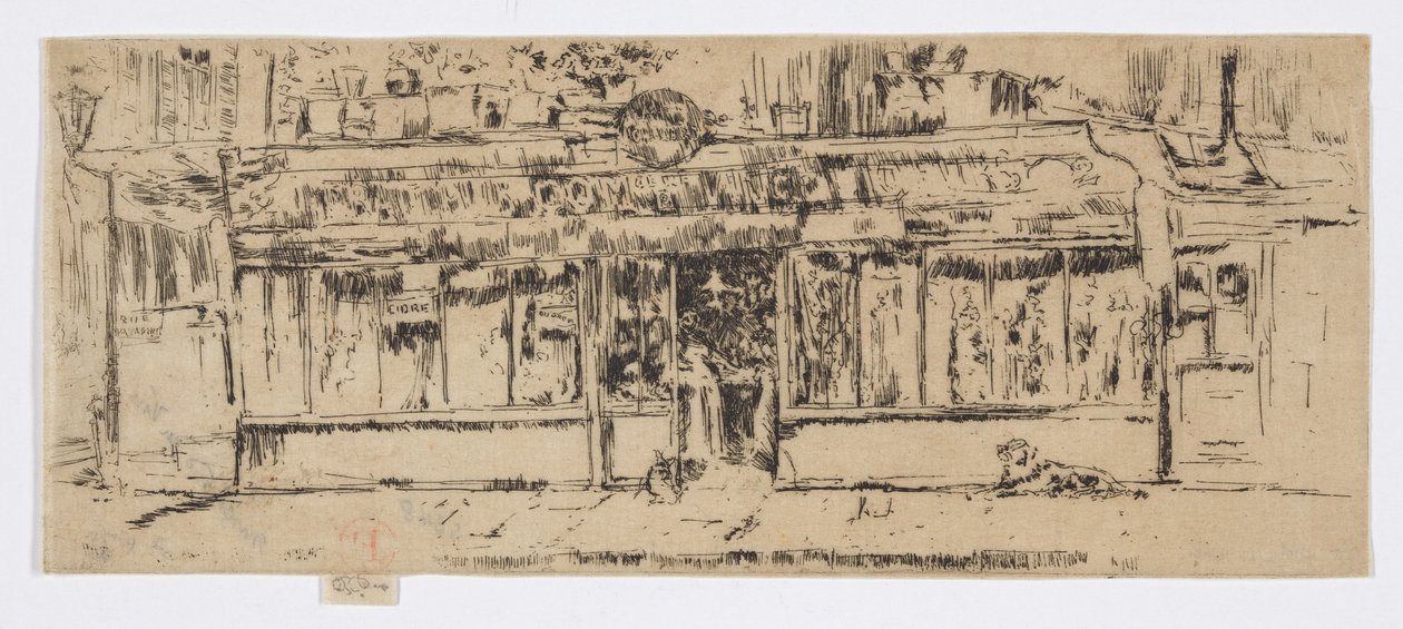 Marchand de Vin, Párizs, 1892-93 körül (metszet; tus, papír) alkotó: James Abbott McNeill Whistler