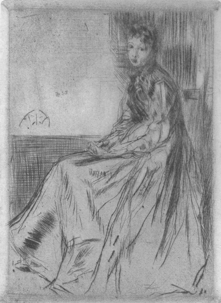Maude, ülő, 1873, 1904 alkotó: James Abbott McNeill Whistler