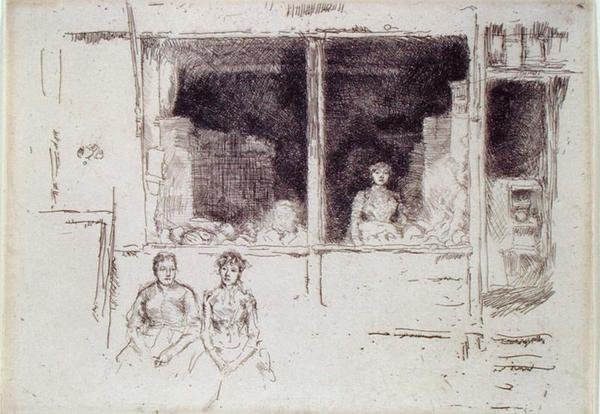 Dinnyebolt, Houndsditch alkotó: James Abbott McNeill Whistler