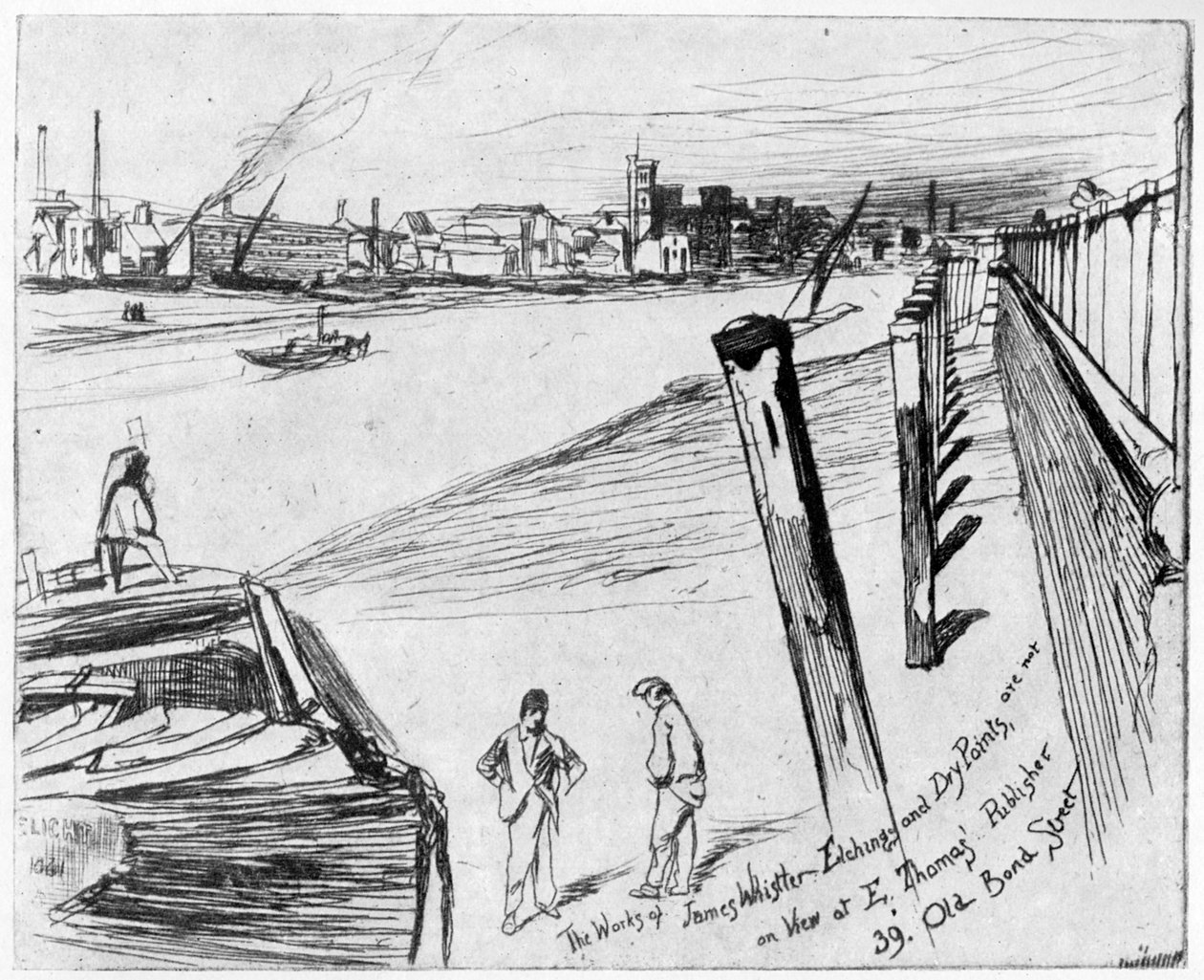 Millbank, c1860, 1904. alkotó: James Abbott McNeill Whistler