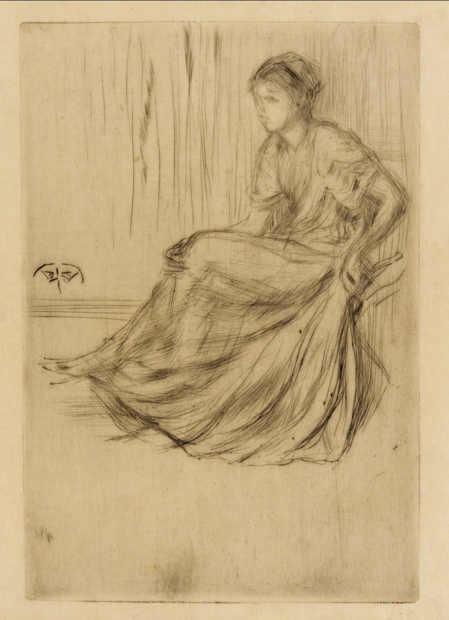 Ülő modell, 1873. alkotó: James Abbott McNeill Whistler