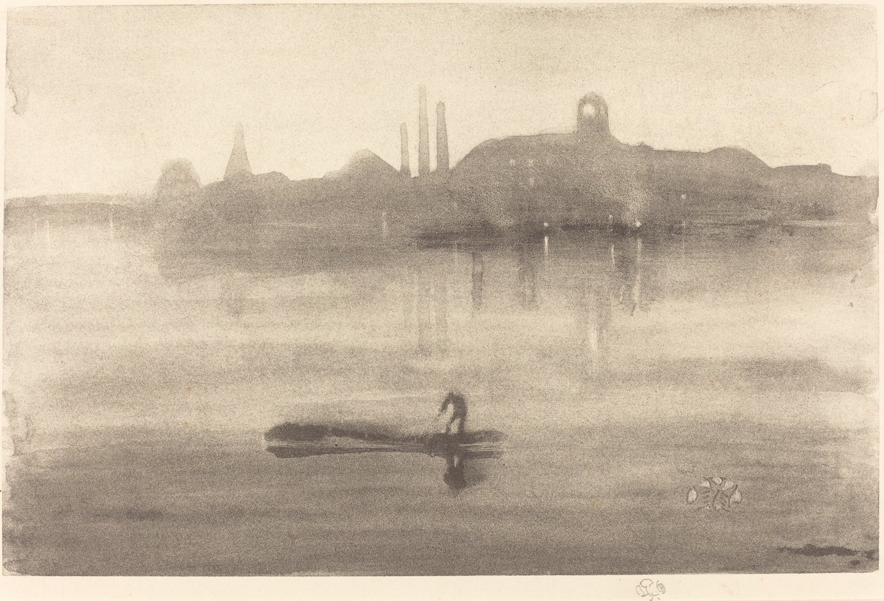 Nocturne, 1878. alkotó: James Abbott McNeill Whistler