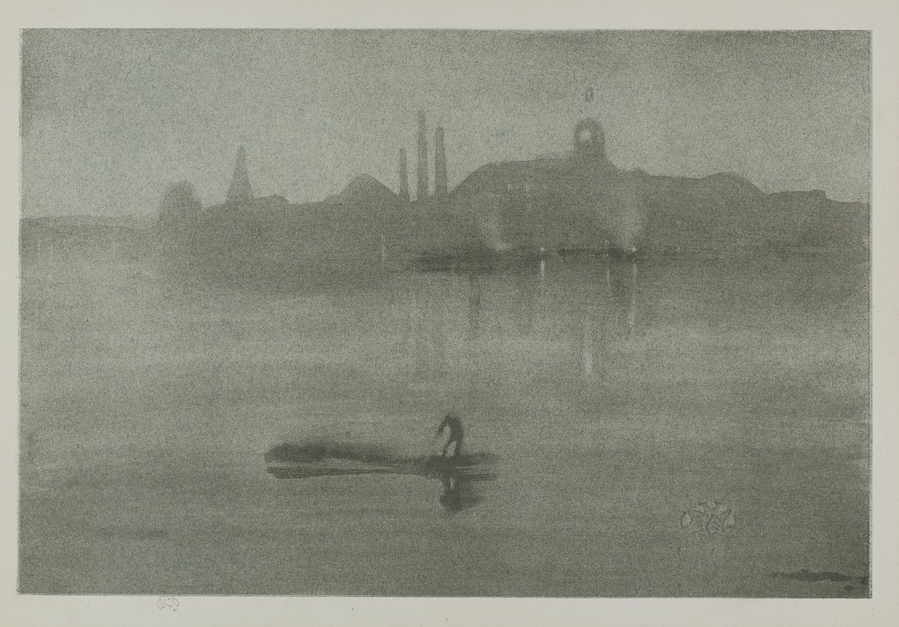 Nocturne, 1878, megjelent 1887 alkotó: James Abbott McNeill Whistler