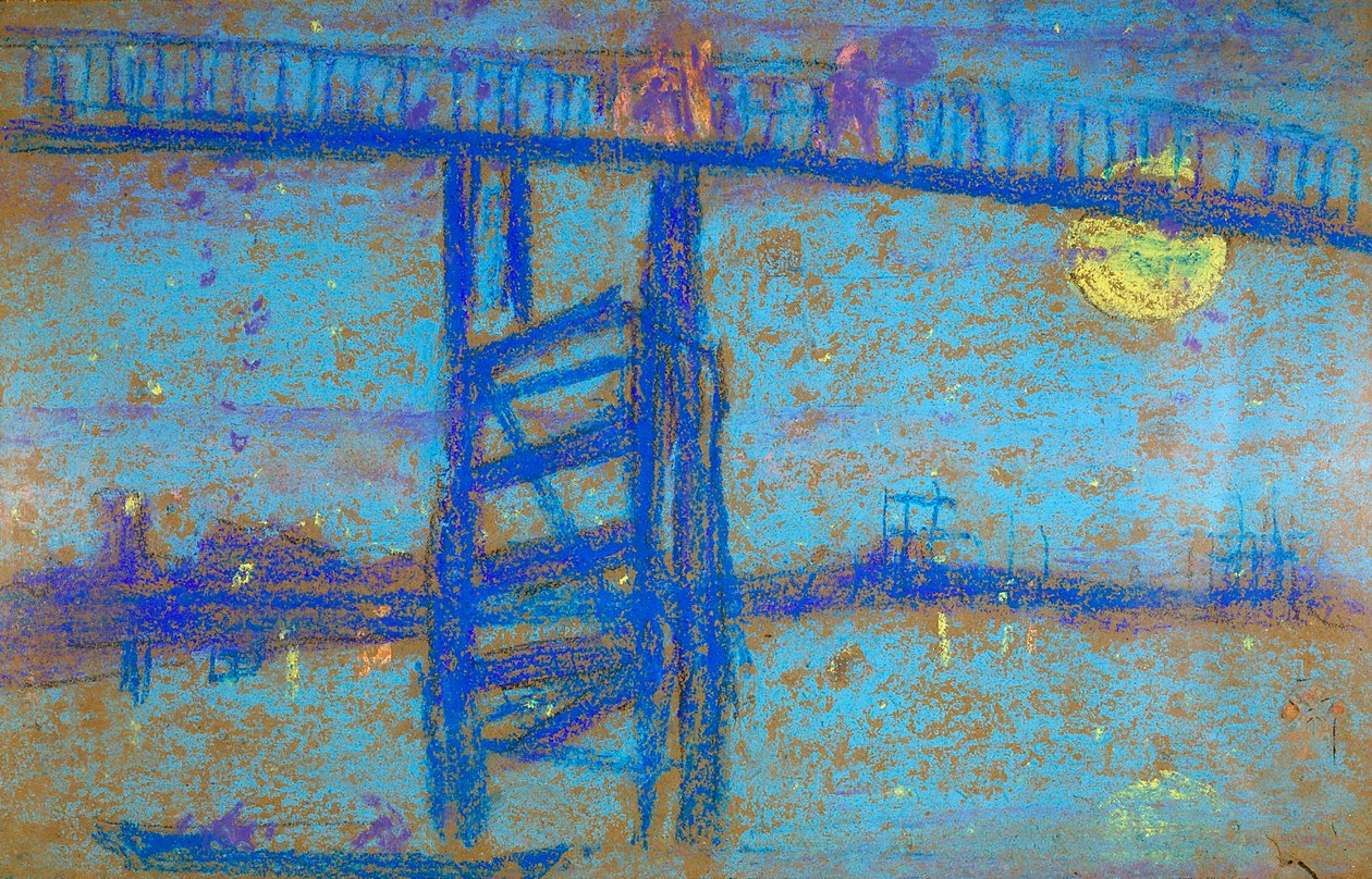 Nocturne: Battersea Bridge, 1872-1873 alkotó: James Abbott McNeill Whistler