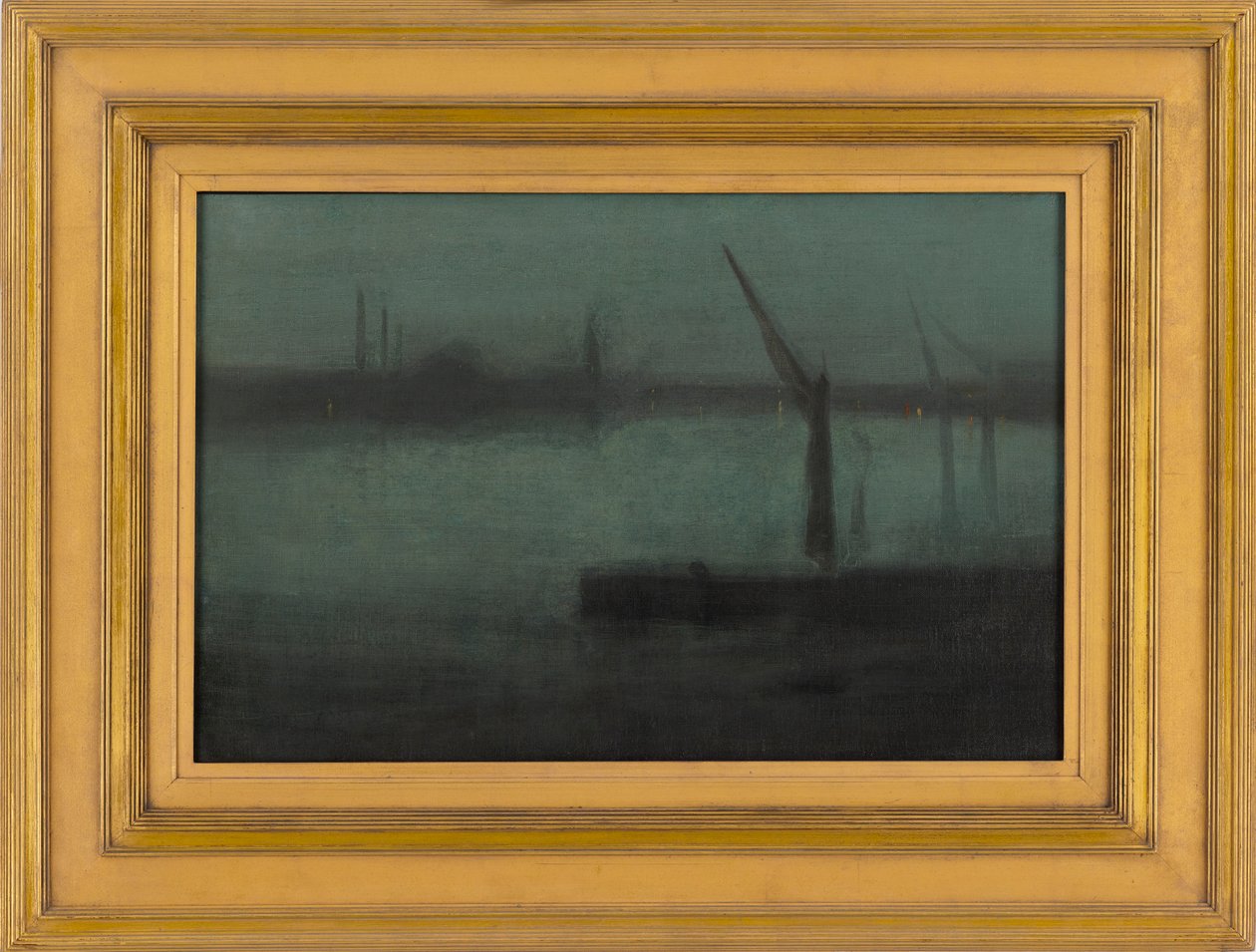 Nocturne: kék és ezüst – Battersea Reach, 1870-1875. alkotó: James Abbott McNeill Whistler