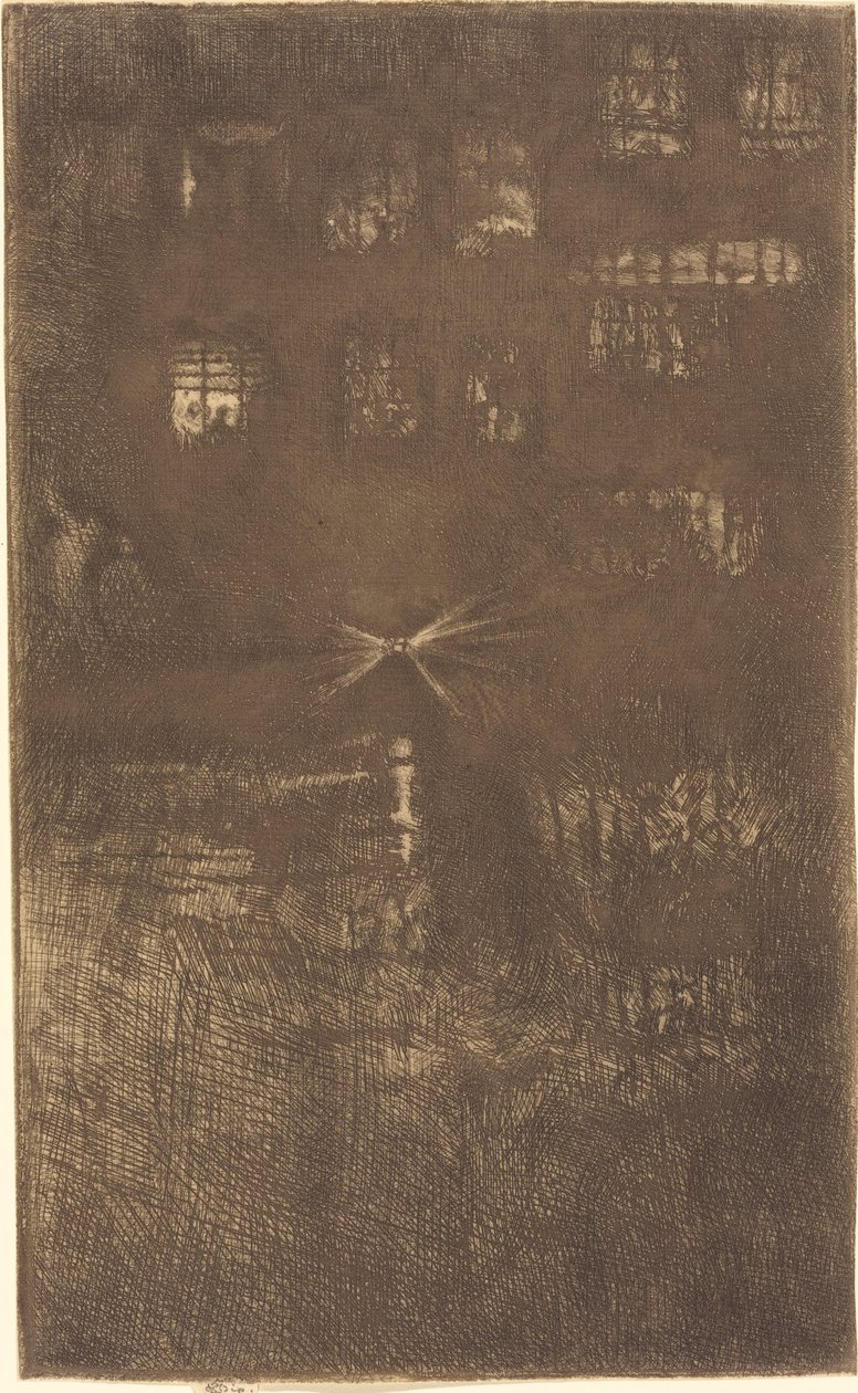 Noktürn: Táncház, 1889. alkotó: James Abbott McNeill Whistler