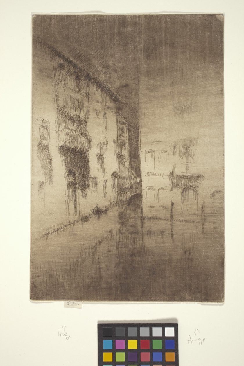 Noktürn: Paloták (rézkarc kéztörléssel) alkotó: James Abbott McNeill Whistler