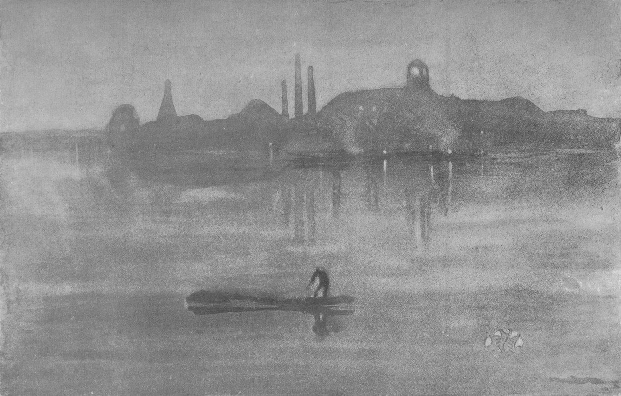 Nocturne: The Thames at Battersea, 1878, 1904 alkotó: James Abbott McNeill Whistler
