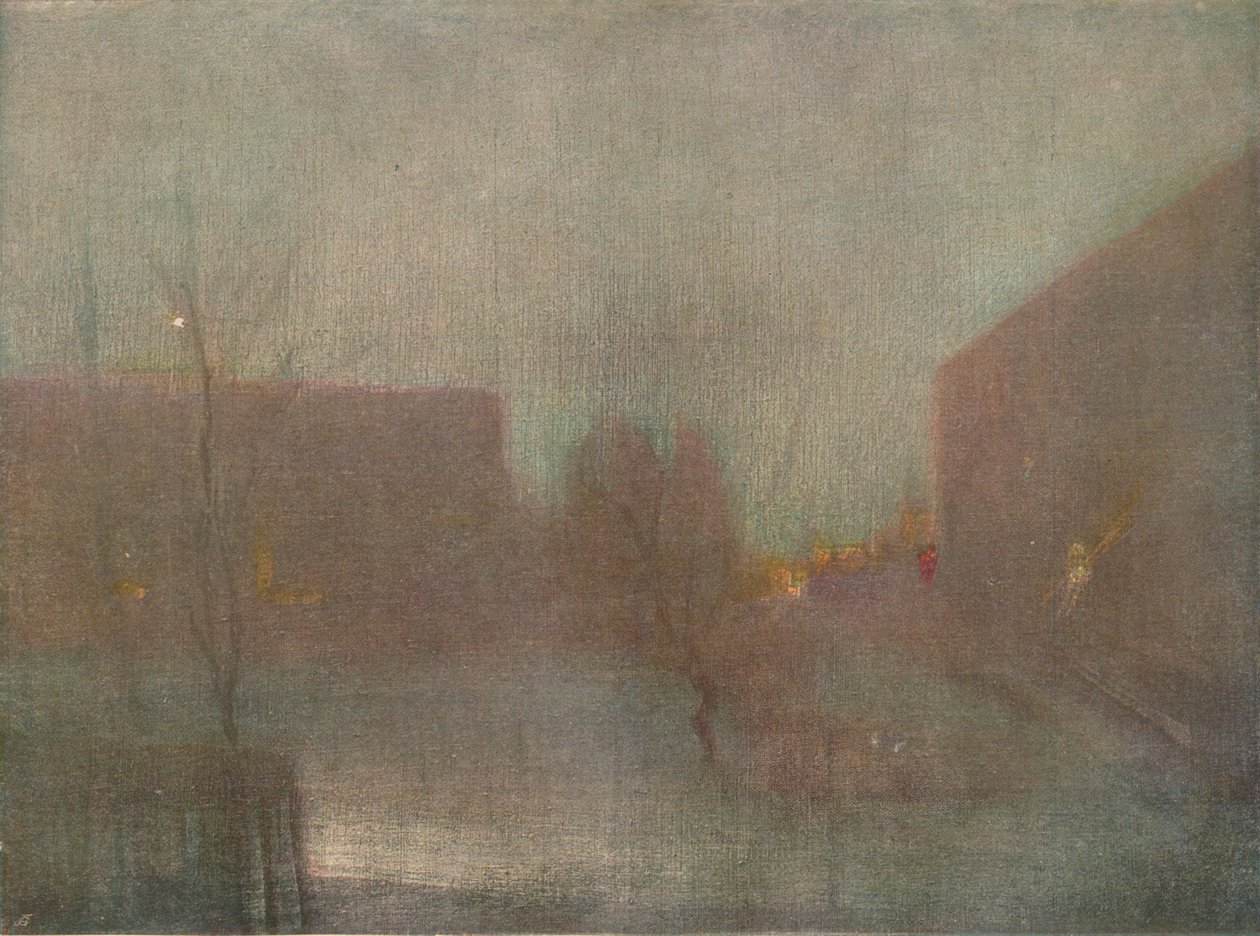 Nocturne Trafalgar Square Chelsea Snow, 1876 1903-1904. alkotó: James Abbott McNeill Whistler