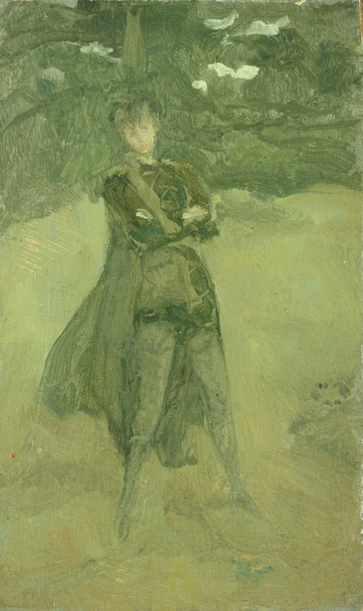 Megjegyzés zöld és barna nyelven: Orlando at Coombe, 1884-85 körül alkotó: James Abbott McNeill Whistler