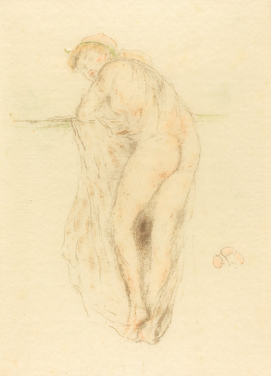Aktmodell, hátulnézet, 1891. alkotó: James Abbott McNeill Whistler