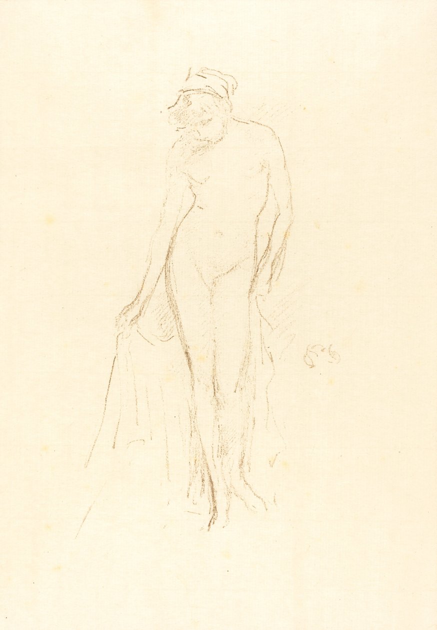 Aktmodell, álló, c. 1891. alkotó: James Abbott McNeill Whistler