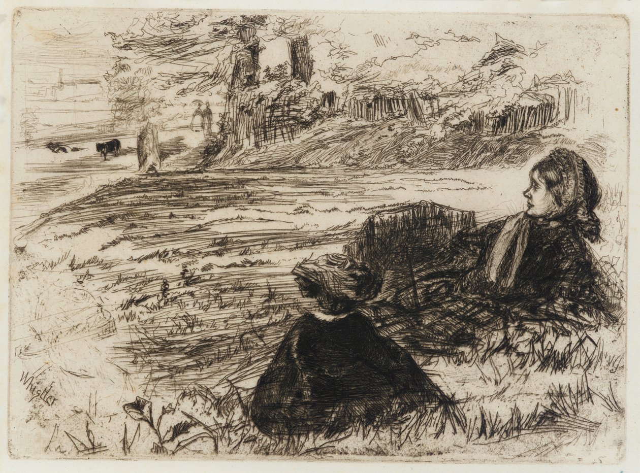 Dajka és gyermek, 1859. alkotó: James Abbott McNeill Whistler