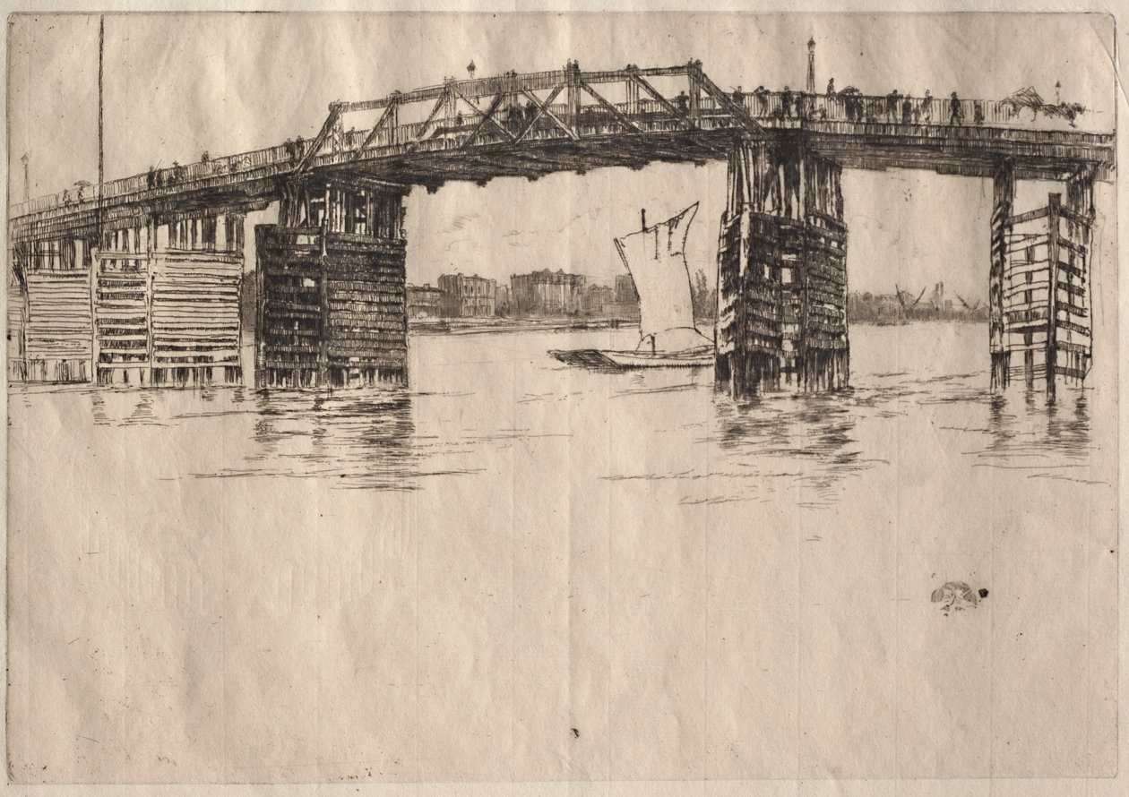 Régi Battersea híd. alkotó: James Abbott McNeill Whistler