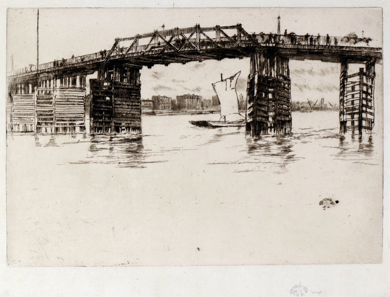 Régi Battersea híd alkotó: James Abbott McNeill Whistler