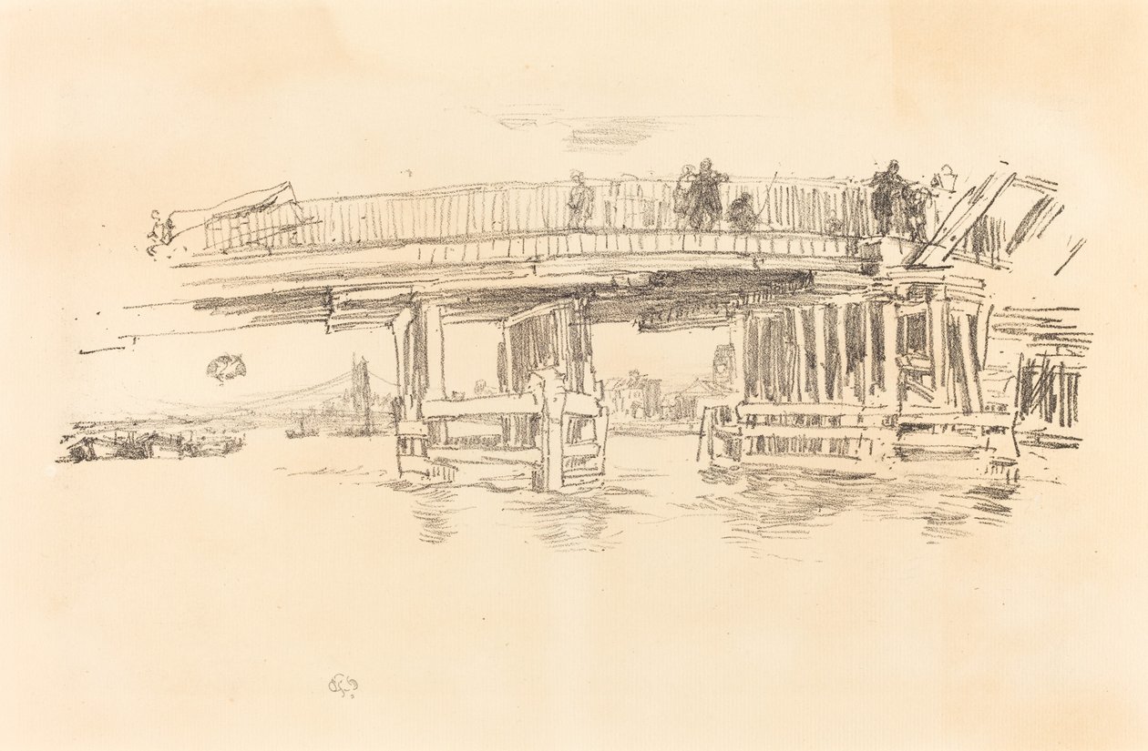 Old Battersea Bridge, 18791887. alkotó: James Abbott McNeill Whistler