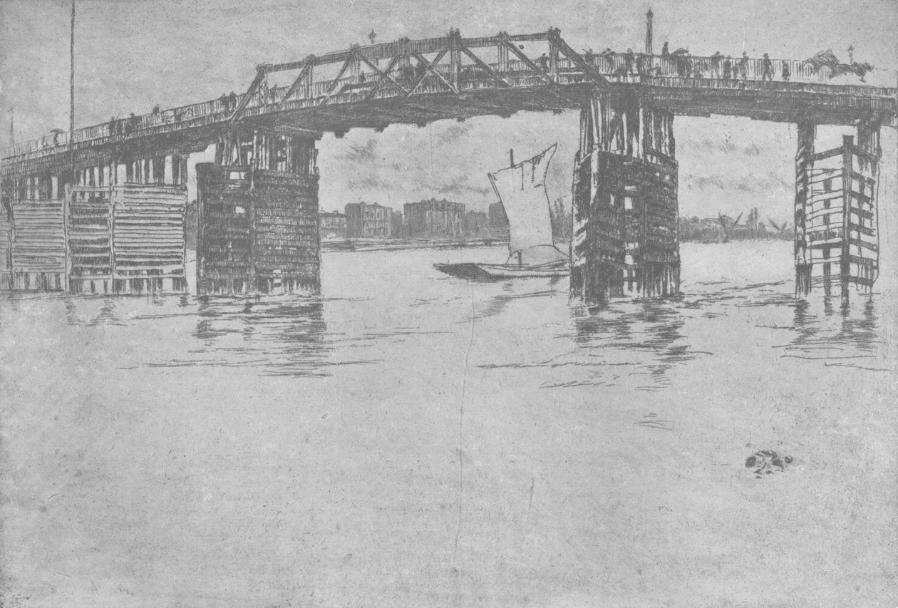 Old Battersea Bridge, 1879, 1904 alkotó: James Abbott McNeill Whistler