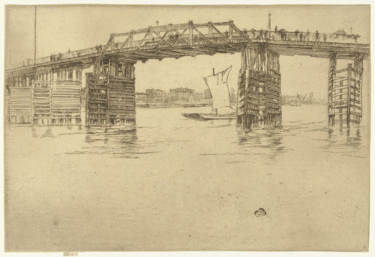 Régi Battersea híd alkotó: James Abbott McNeill Whistler