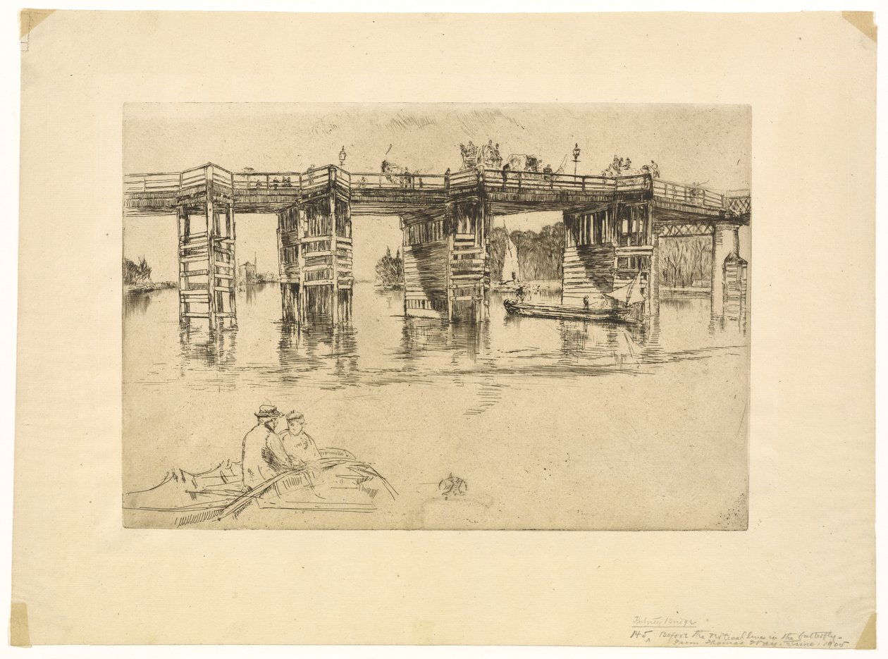 Old Putney Bridge, 1879. alkotó: James Abbott McNeill Whistler