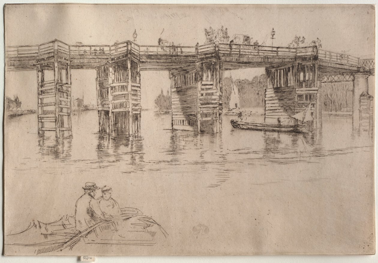 Old Putney Bridge, 1879. alkotó: James Abbott McNeill Whistler