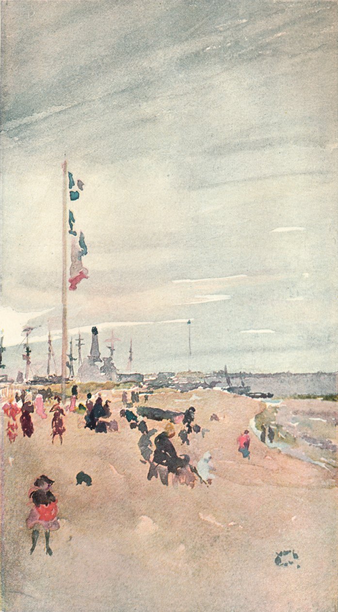 Tengerparton, c1883 1903-1904 alkotó: James Abbott McNeill Whistler